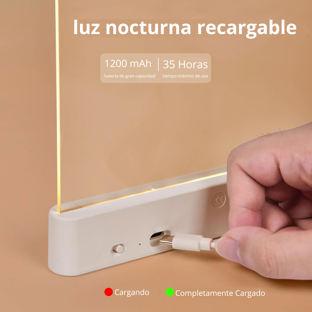 Luz LED portátil con brillo ajustable para leer sin molestar
